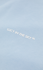 Lucy Oversized Cropped Crewneck in Light Blue