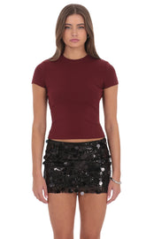 Basic Baby-T in Burgundy