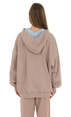 Oversized Hoodie in Mocha