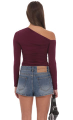 Mini Denim Skort in Blue