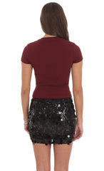 Basic Baby-T in Burgundy