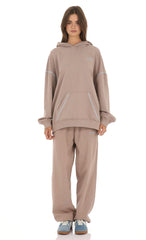 Oversized Hoodie in Mocha