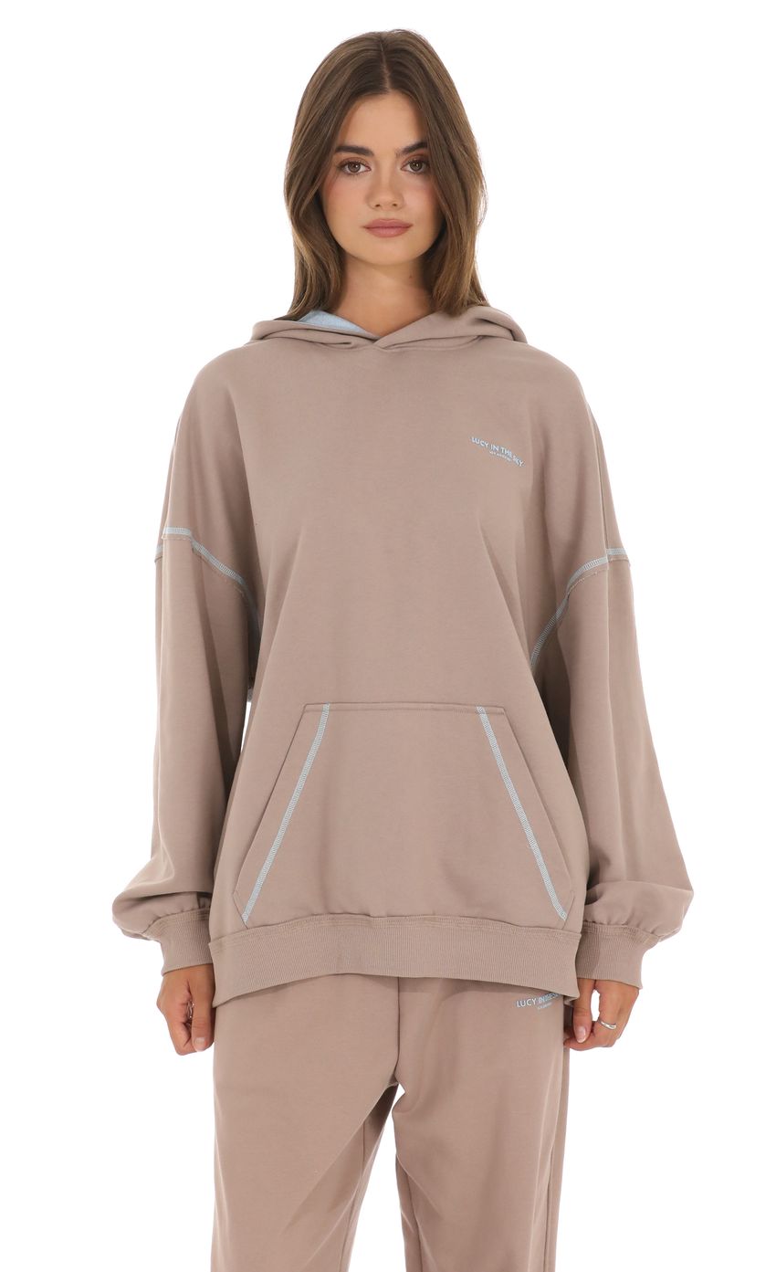 Oversized Hoodie in Mocha